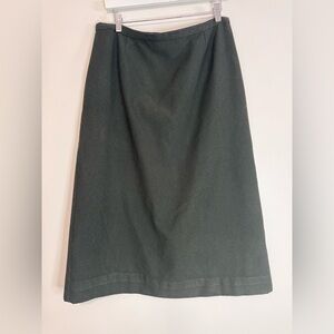 Typhany Vintage Elegant Dark Green Women's midi Skirt in size 14